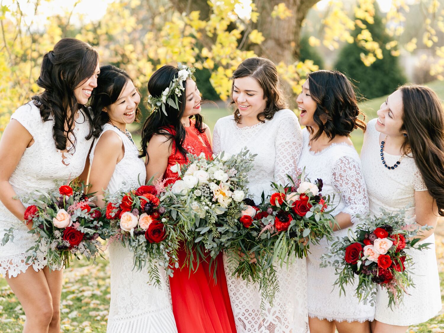 white wedding attire