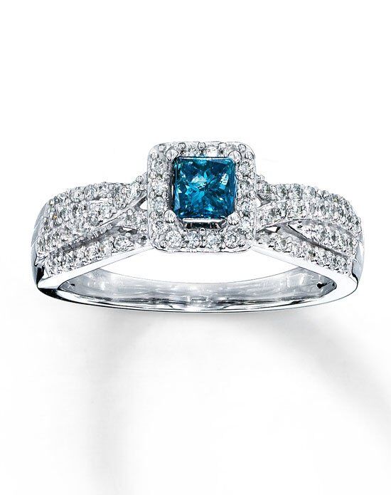 Authentic blue diamond engagement rings