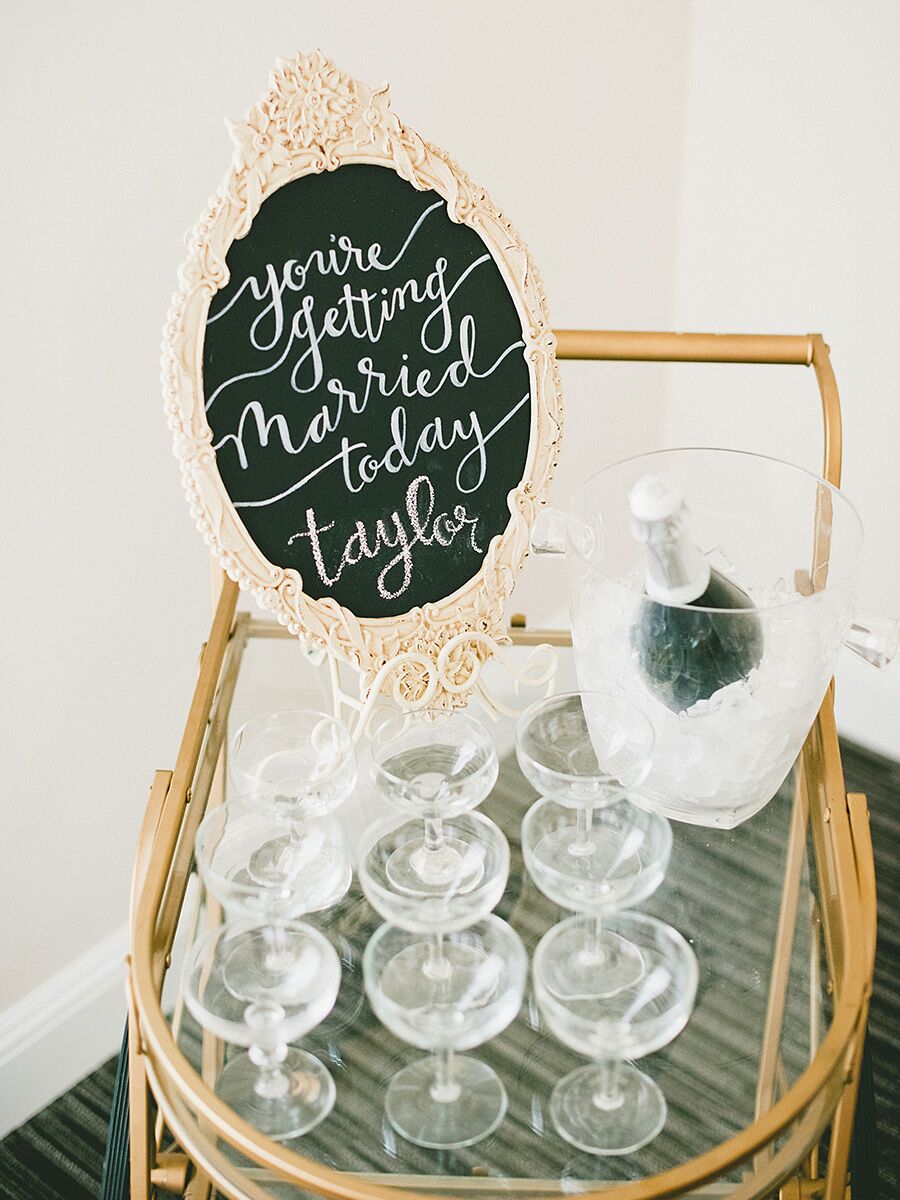 Creative Mini Wooden Small Blackboard Wedding Party Table Standing Sign ONE 
