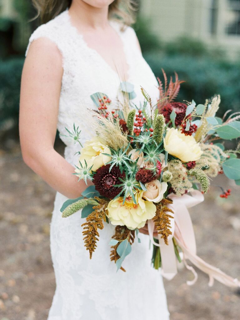 Wildflower Bouquets: The Best Wildflower Bouquets from Real Weddings Lauren Freeman Wedding