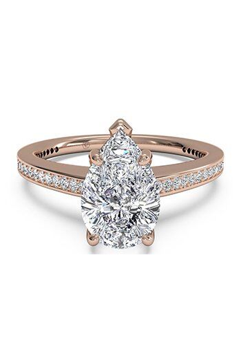 The knot pear engagement rings