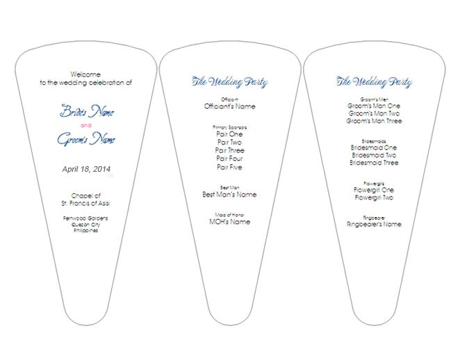 wedding fan template