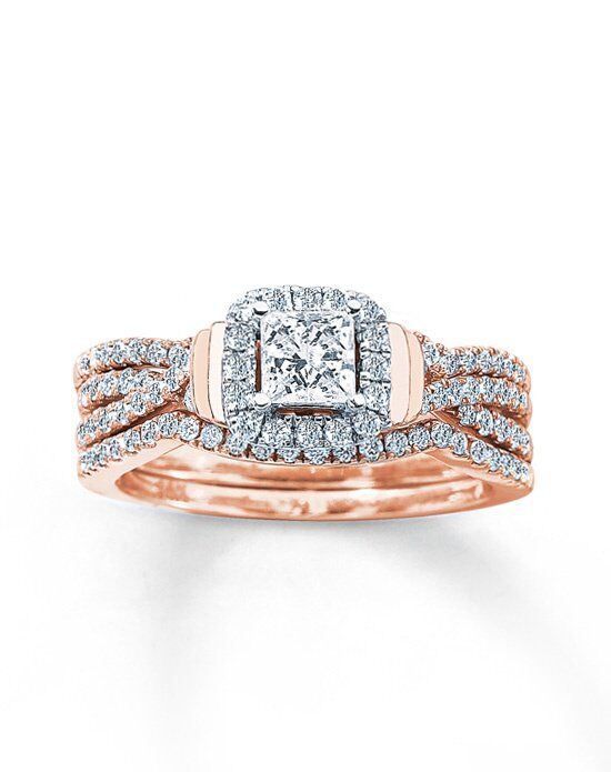 Rose gold engagement rings the knot