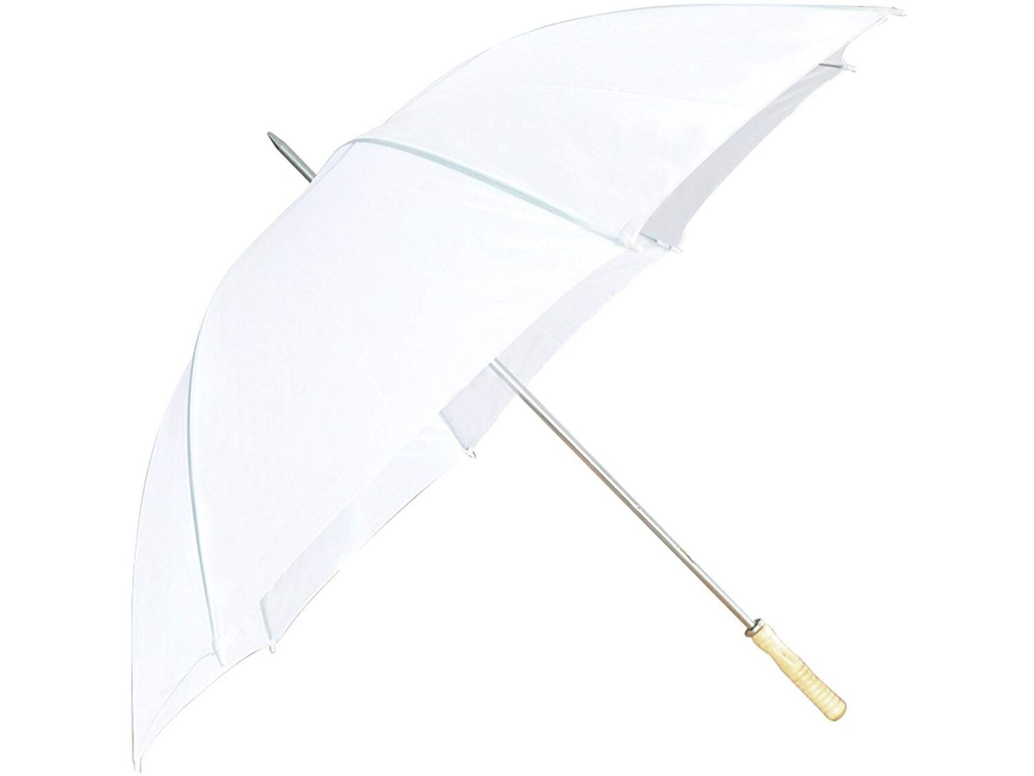 Paraguas blanco para compartir en la boda