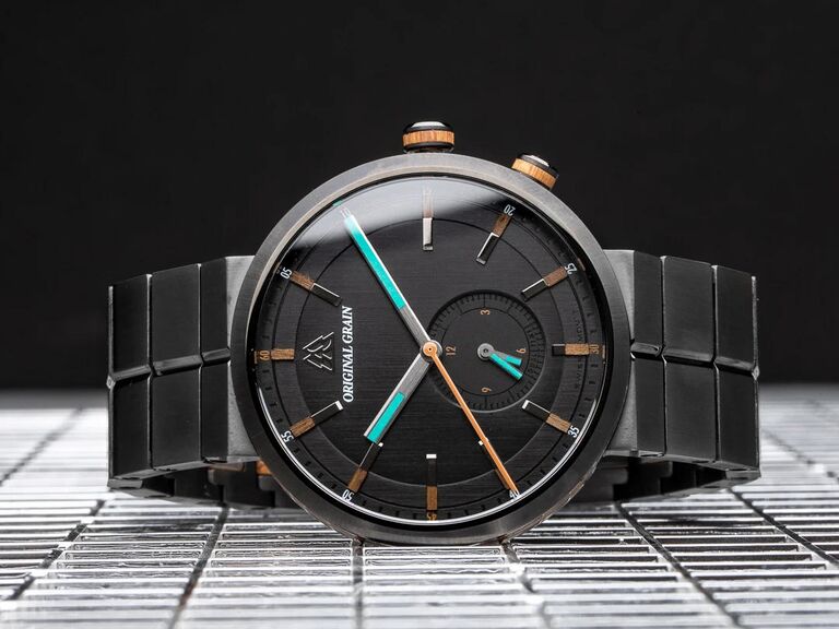 Уникальные часы из нержавеющей стали и тикового дерева с акцентом на 15-летие часы в подарок