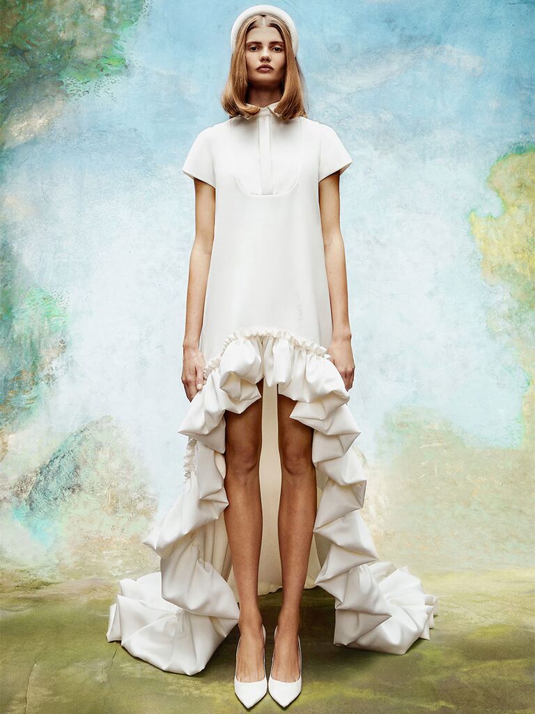 high neck vintage dress