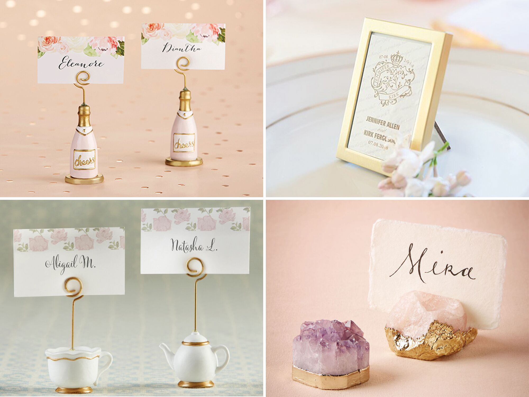 gold place card frames