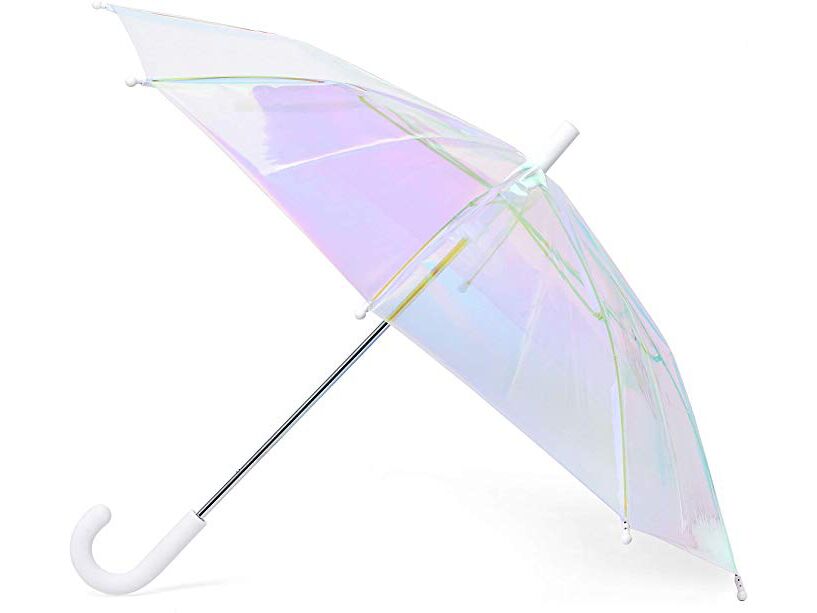 guarda-chuva de casamento iridescente