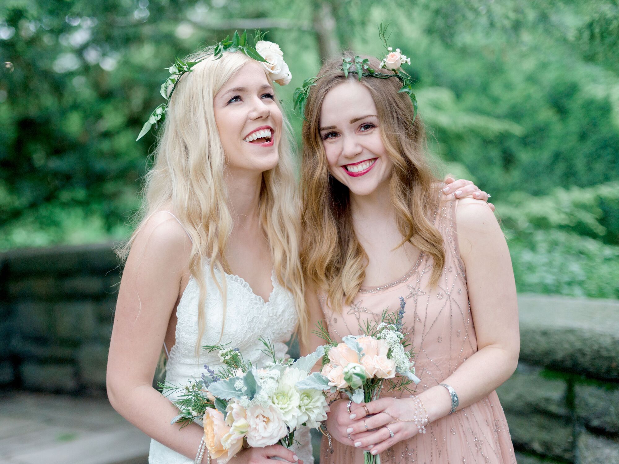 two maids of honor no bridesmaids