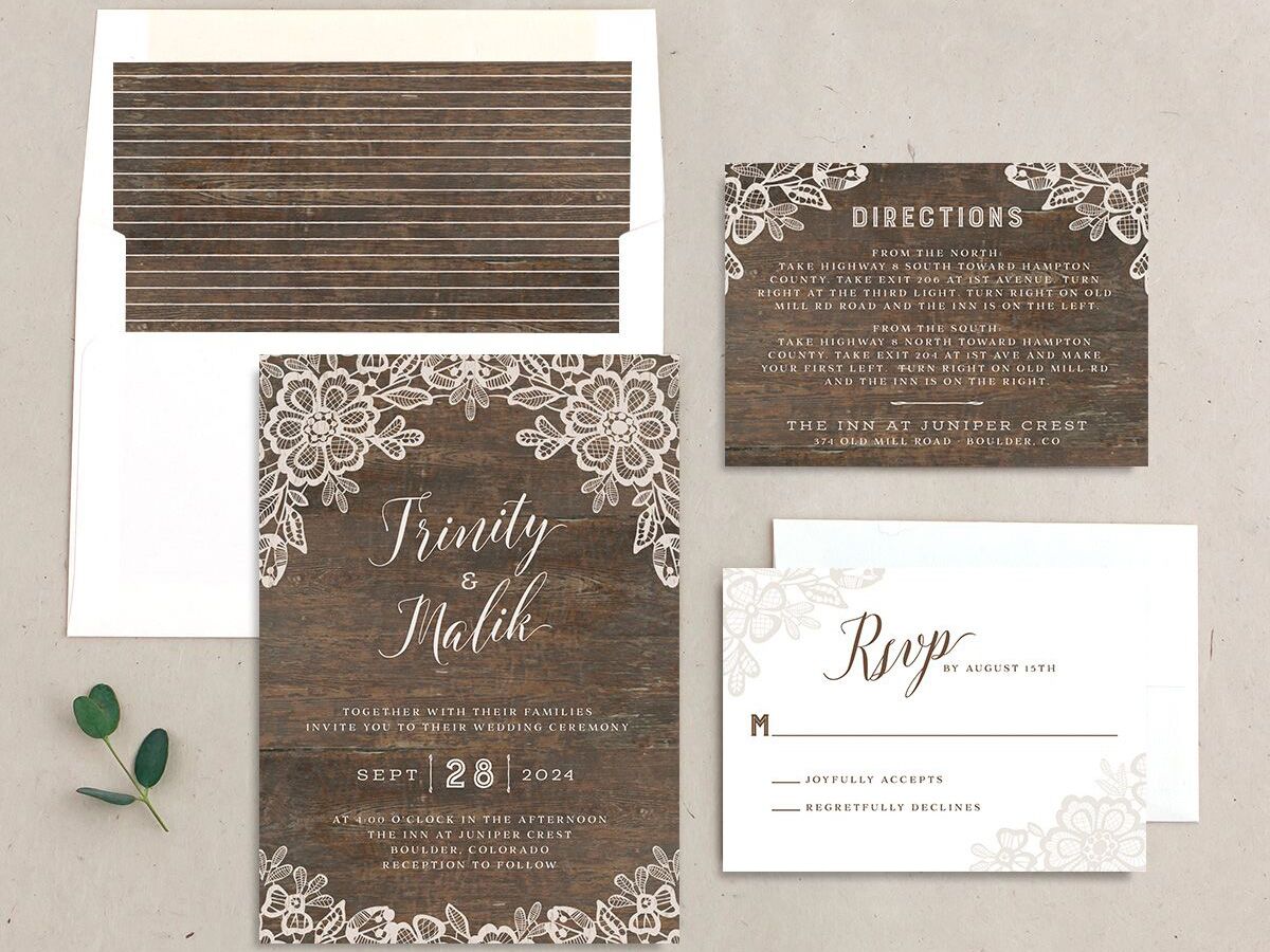 34 Rustic Wedding Invitations For A Country Chic Affair
