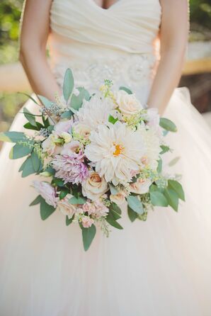 Blush Rose and Dahlia Bridal Bouquet