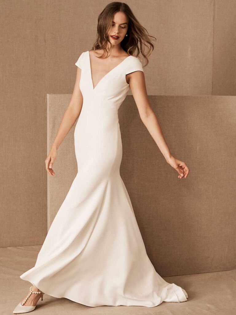 simple a line wedding dresses