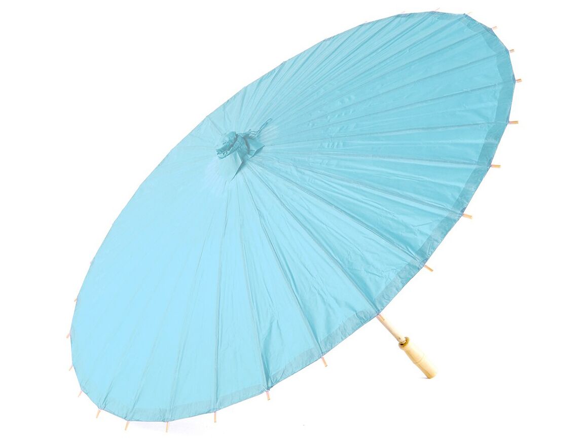Paraguas de papel azul