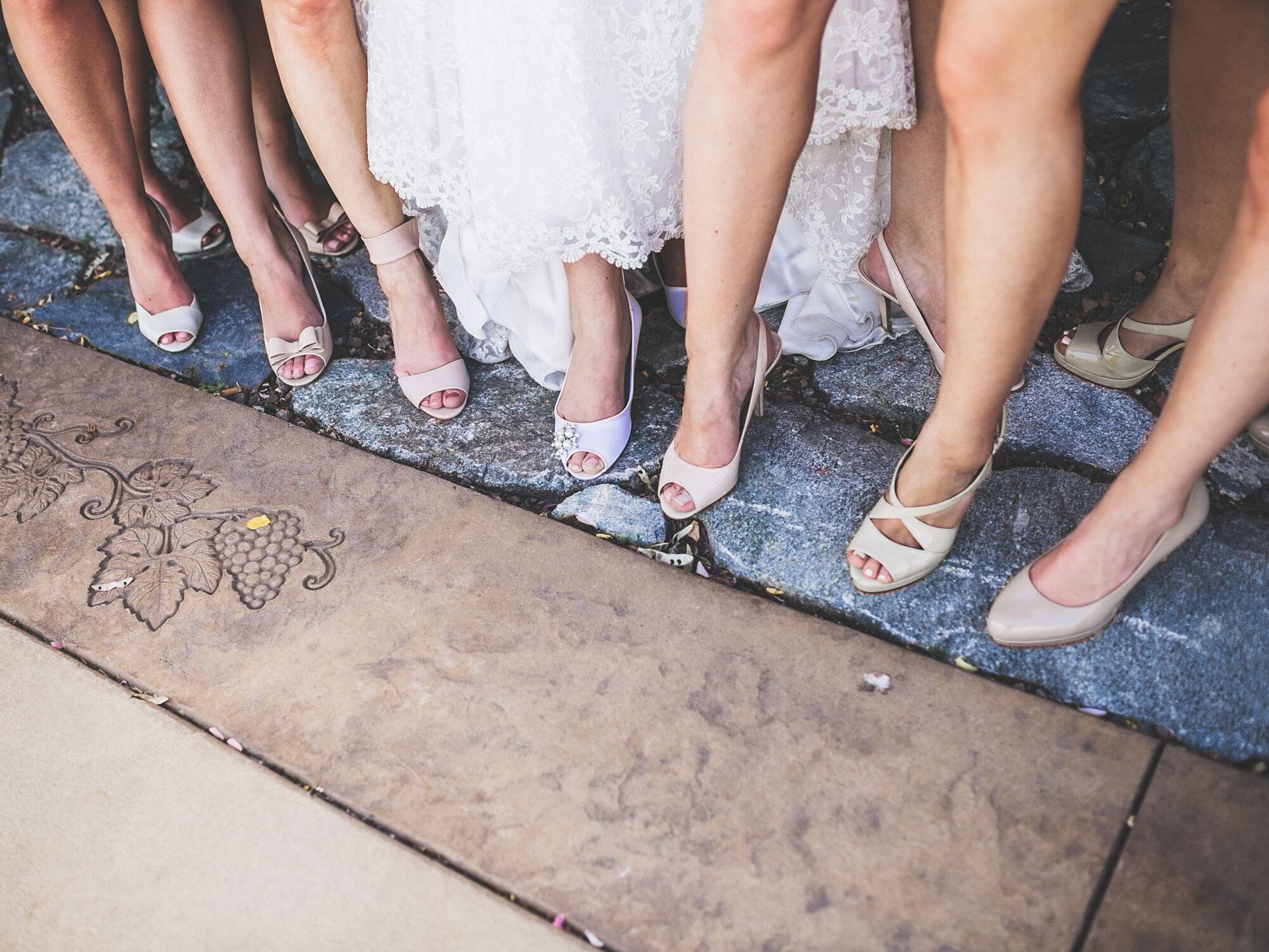 metallic bridesmaid shoes