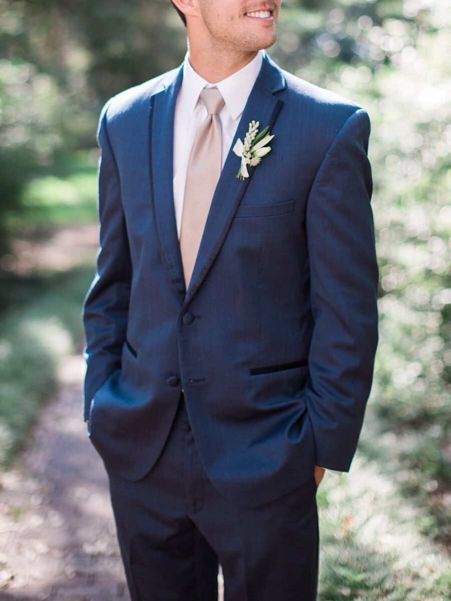 all black tux with white tie