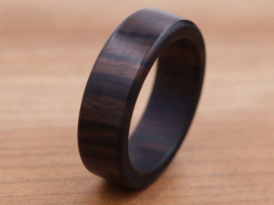 Hart Wood Co. Macassar ebony wood ring