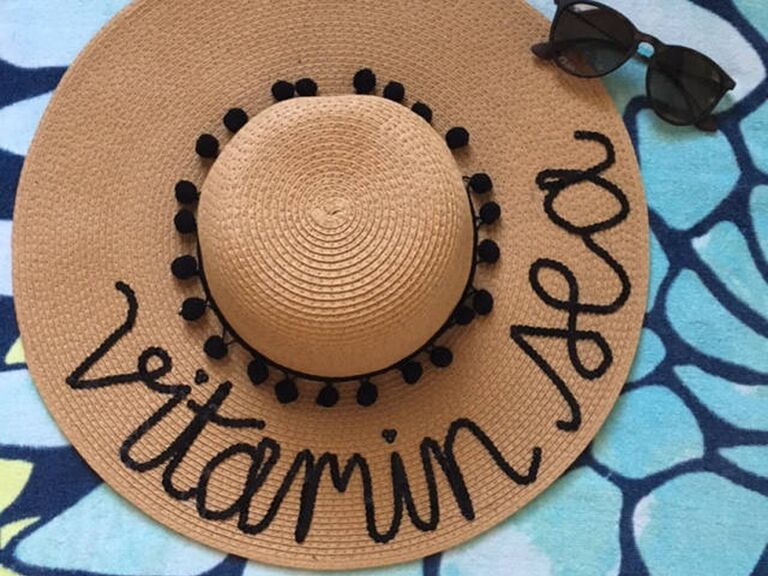 Floppy Sun Hats With Writing For Honeymoon Bachelorette Party