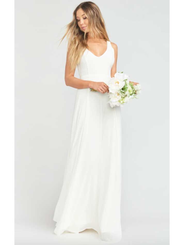 plain white wedding dress