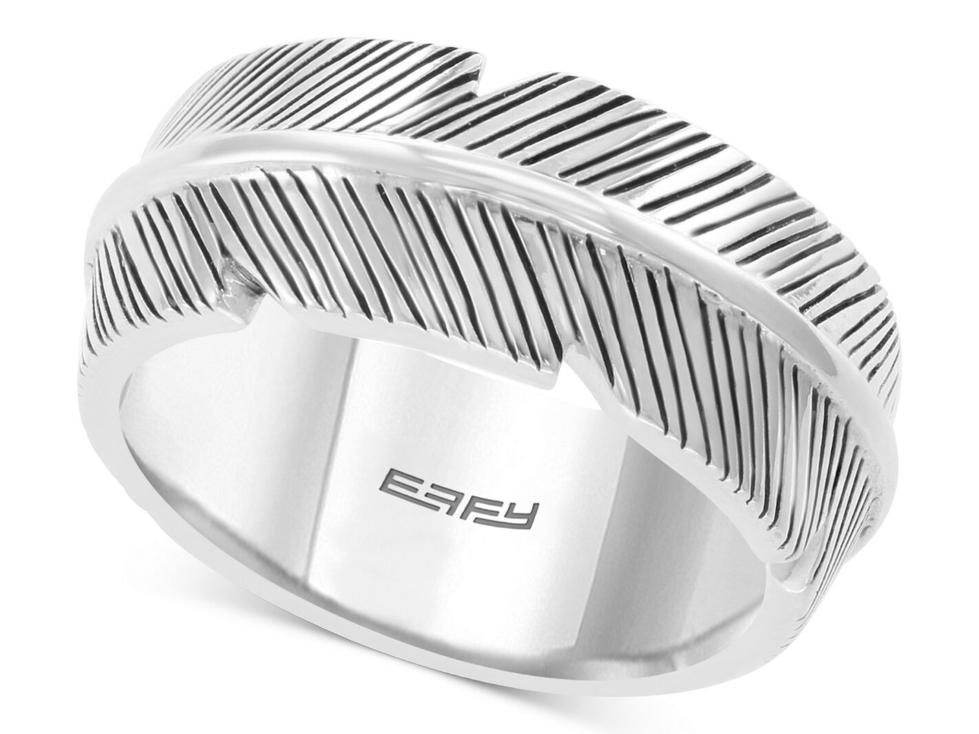 Effy men's feather ring in sterling silver,