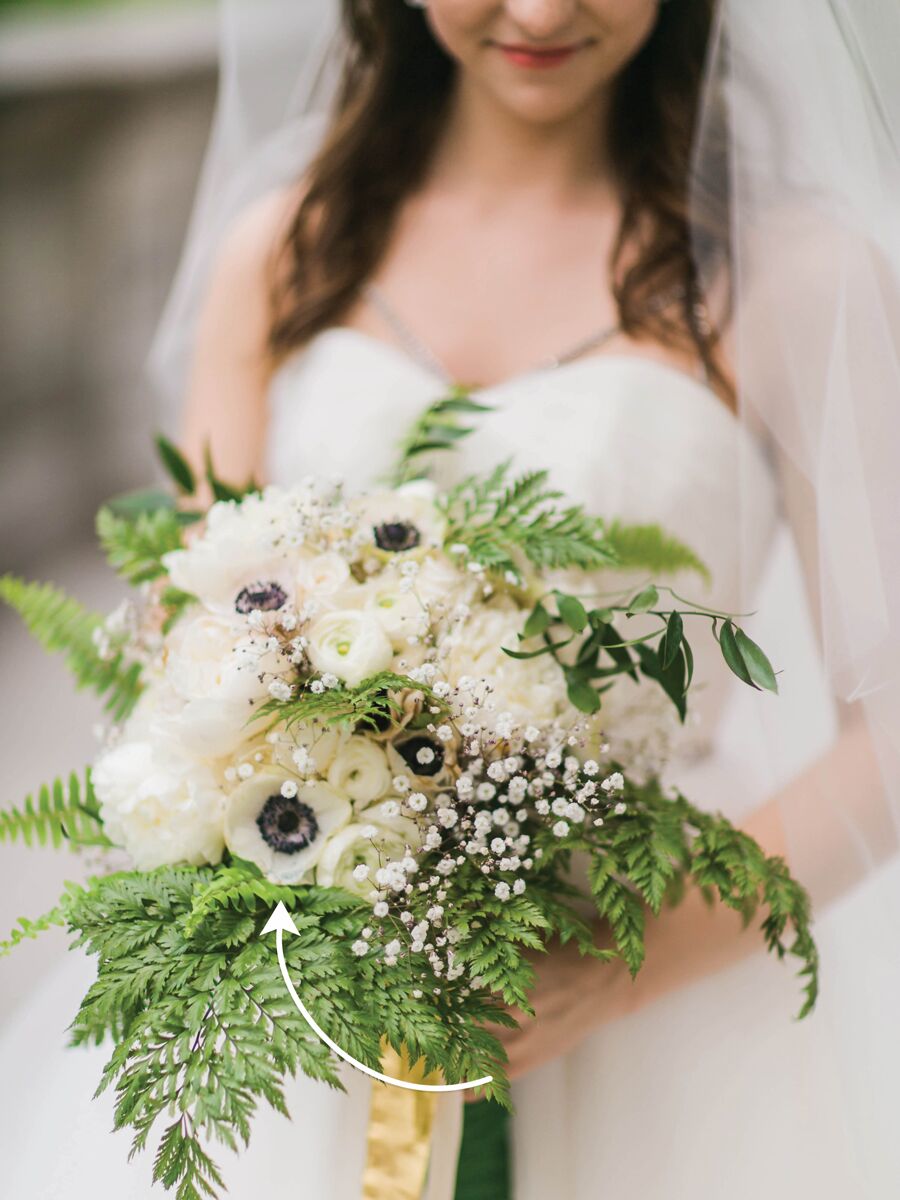 bride with flowers