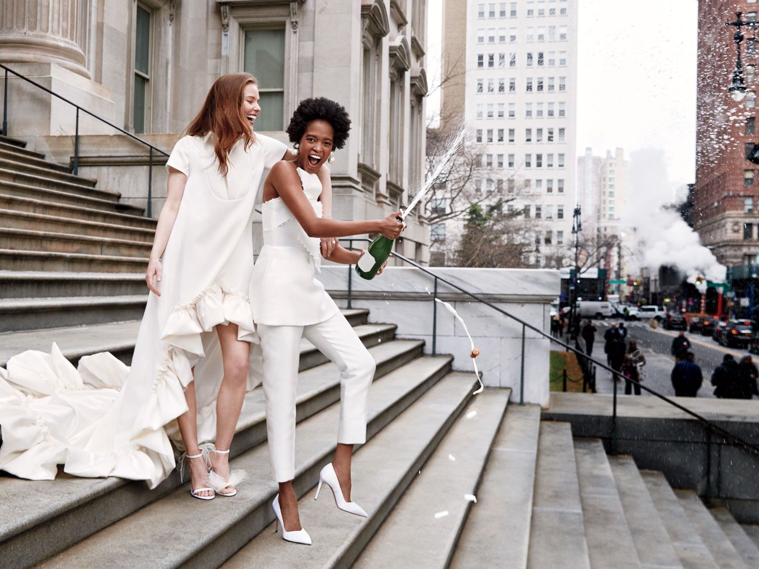 white courthouse wedding dress