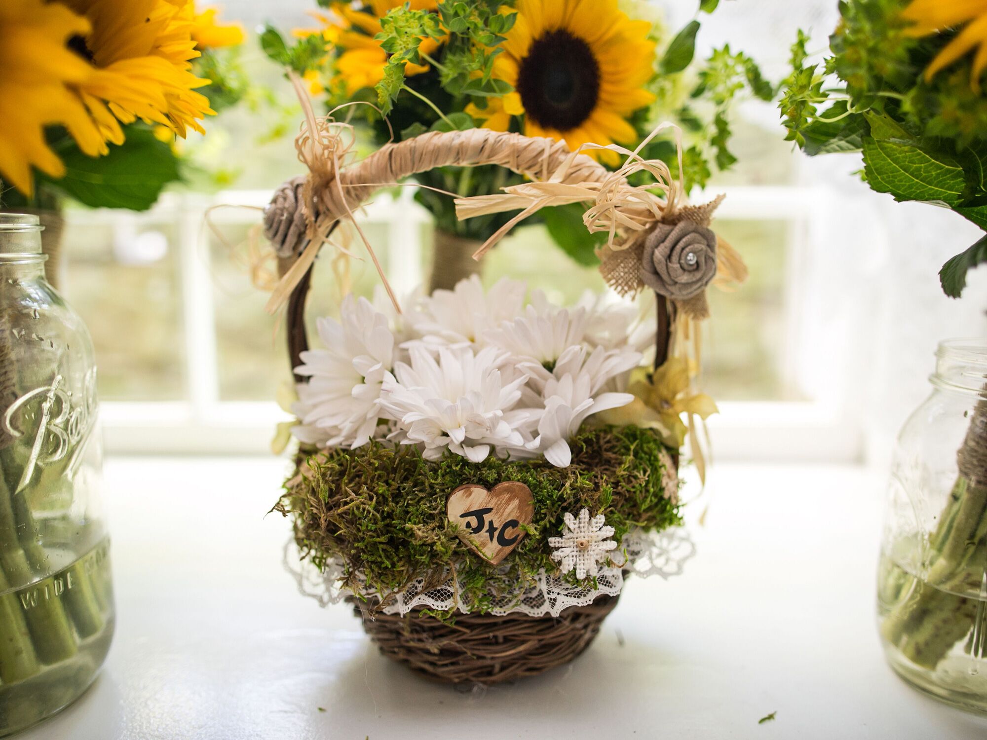 bridesmaid flower basket