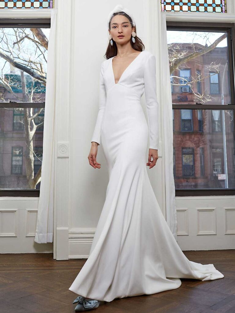 simple wedding dresses with sleeves