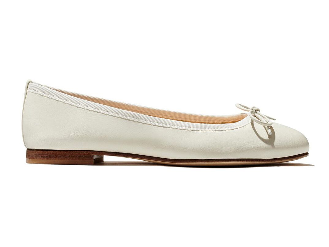 Chaussures de mariage blanches à ballerines plates et confortables