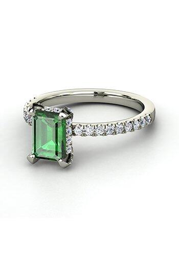 Gemvara - Customized Engagement Rings Emerald-Cut Carrie Ring Wedding ...