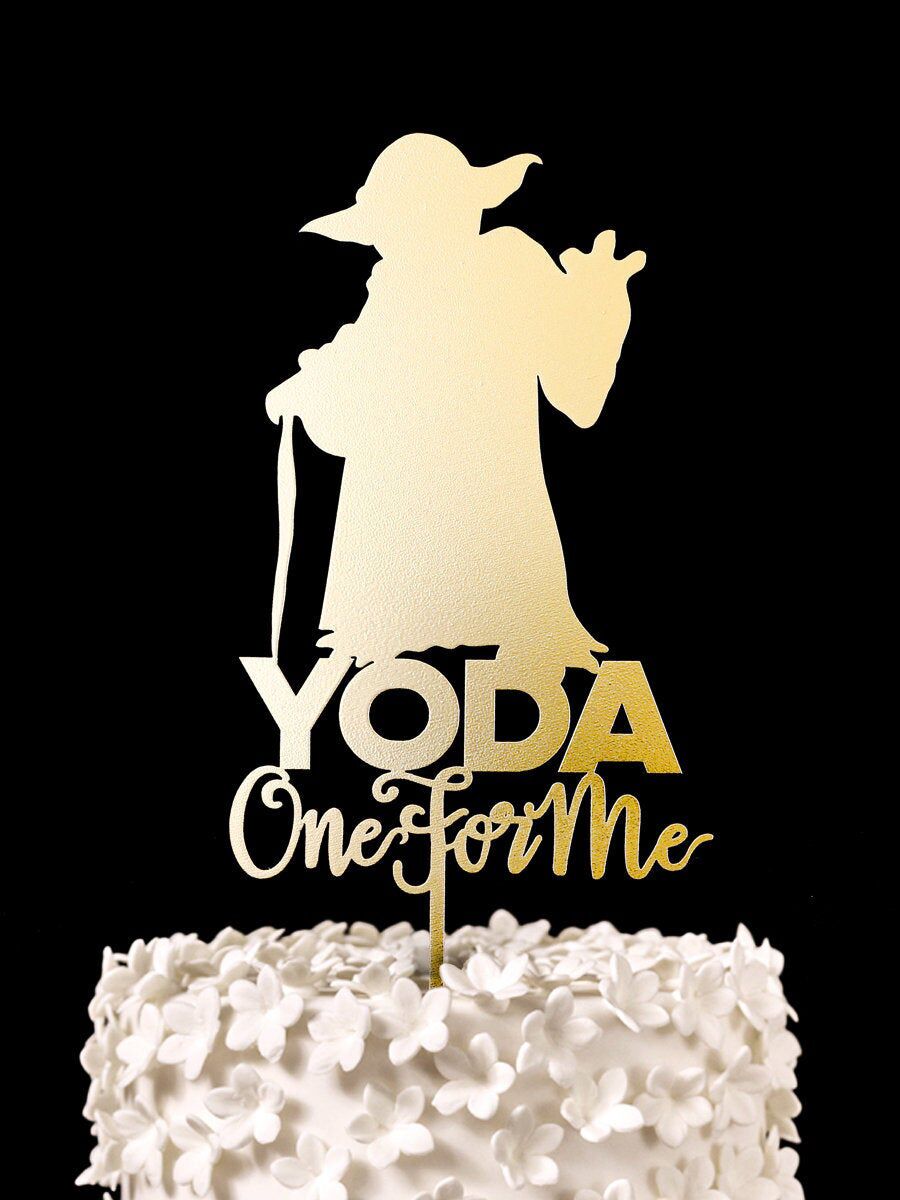 Yoda One for Me wedding cake topper