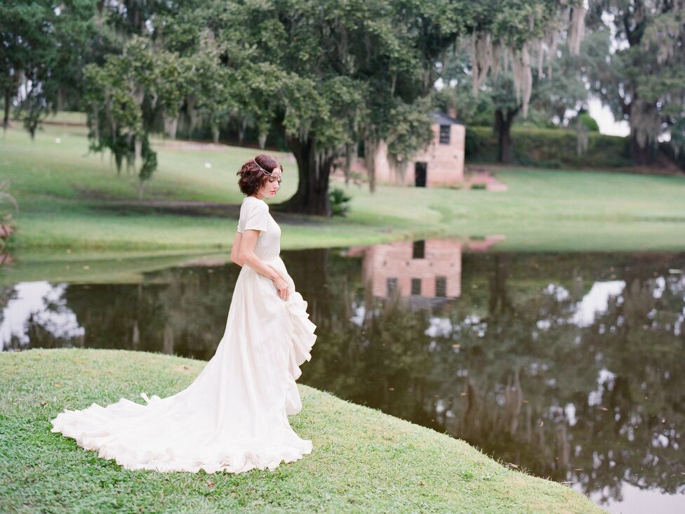 wedding train dress