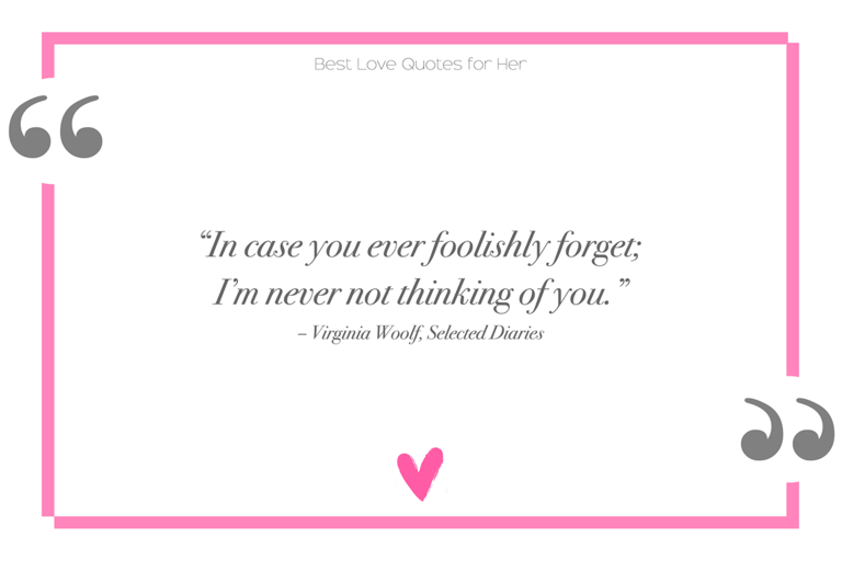 Virginia Woolf best love quotes for her