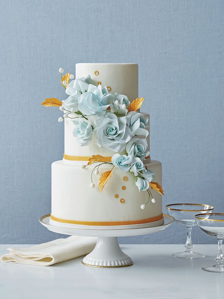 modern 3 tier wedding cake