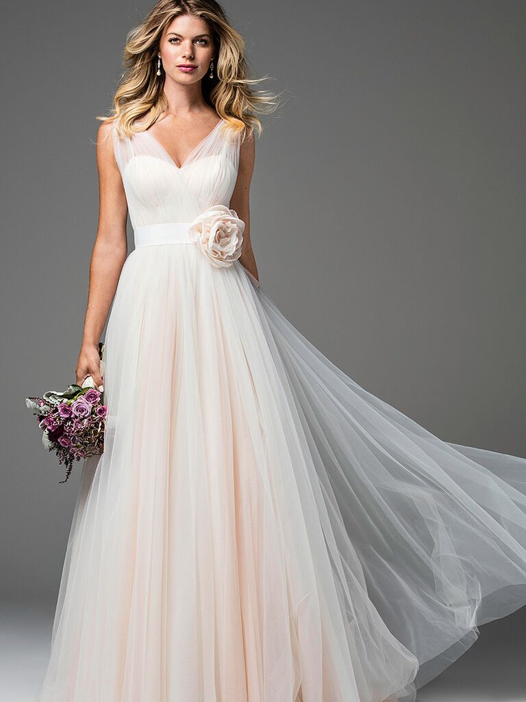 Amazing Blush Pink Wedding Dress Say Yes To The Dress in the year 2023 Learn more here 