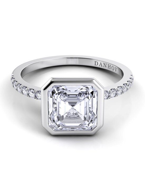 Asscher cut engagement rings platinum