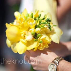 Yellow Freesia Boutonniere