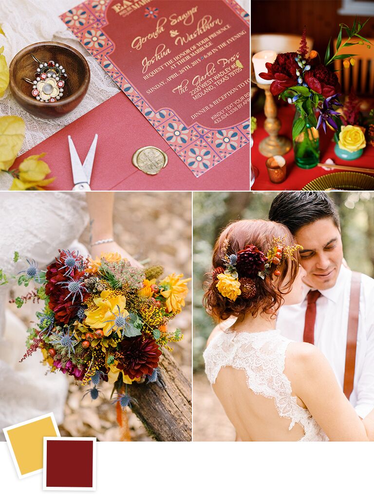 Rust Color Combinations For Autumn Wedding What Color Looks Best With Rust