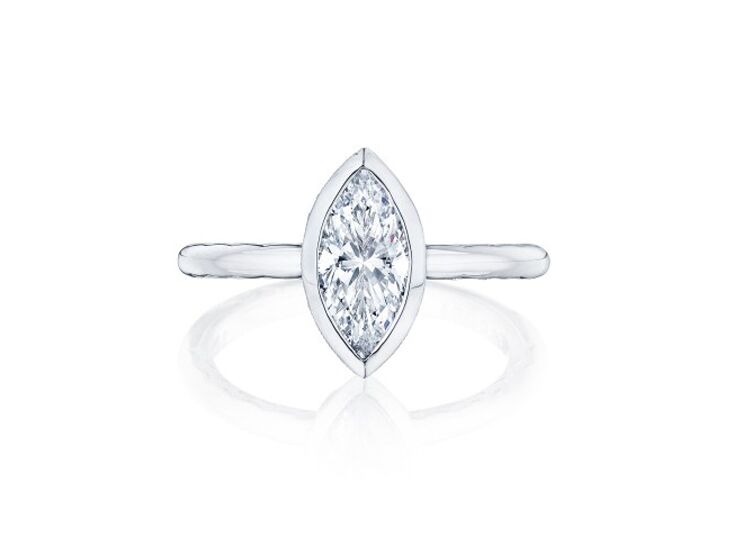Unusual Engagement Ring Set With Marquise Diamonds Artemer
