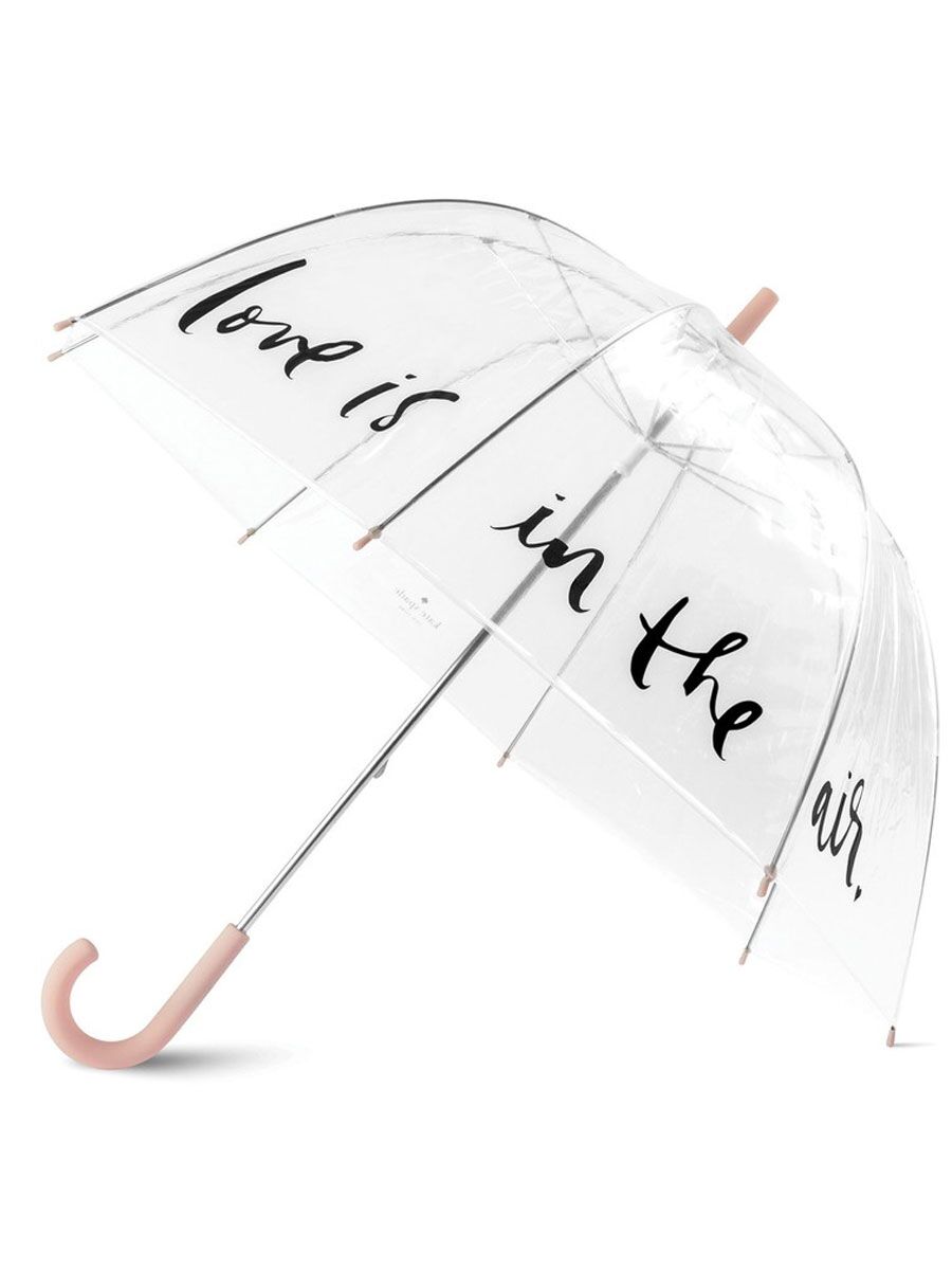 paraguas transparentes de punto polkda