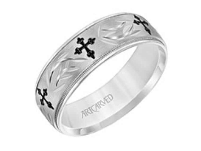 Art Carved platinum wedding band