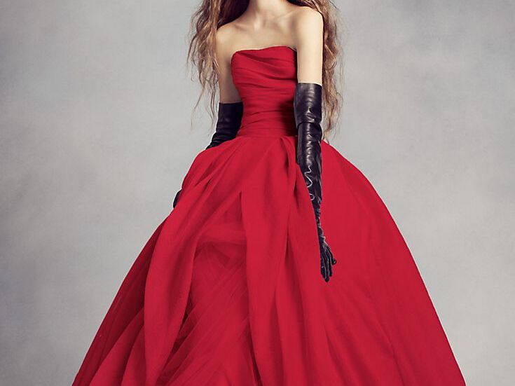 long red wedding dress