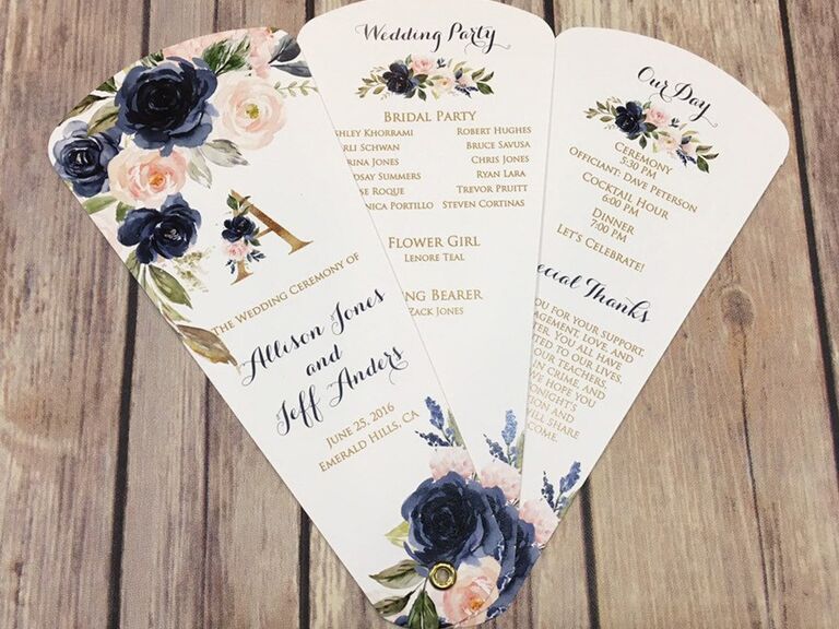 22 Wedding Program Fans Perfect For Your Summer Wedding