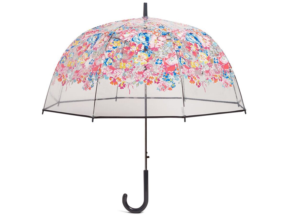 ombrello floreale a cupola trasparente