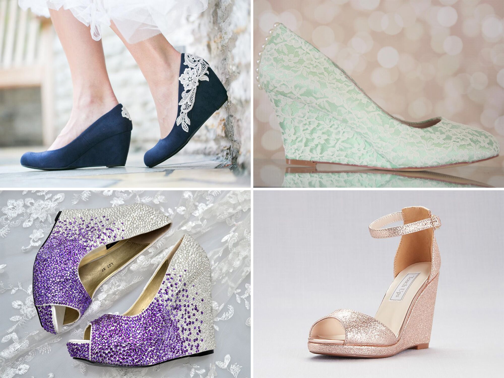 wedges for bridesmaid dress