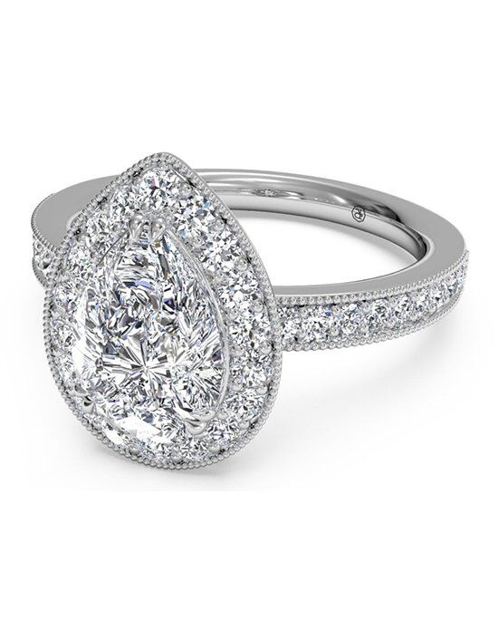 The knot pear engagement rings