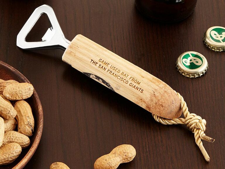 baseball bat bottle opener gift for husband