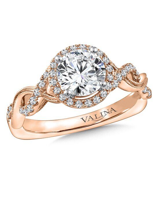 Rose gold engagement rings the knot