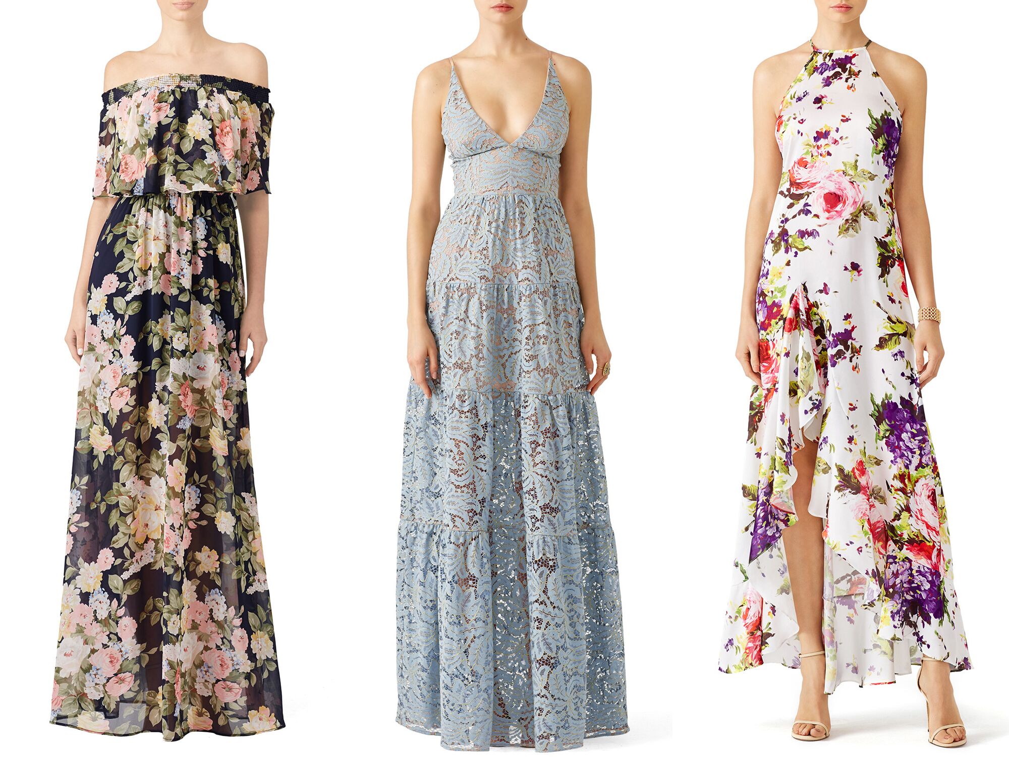maxi dresses with long sleeves for wedding guest
