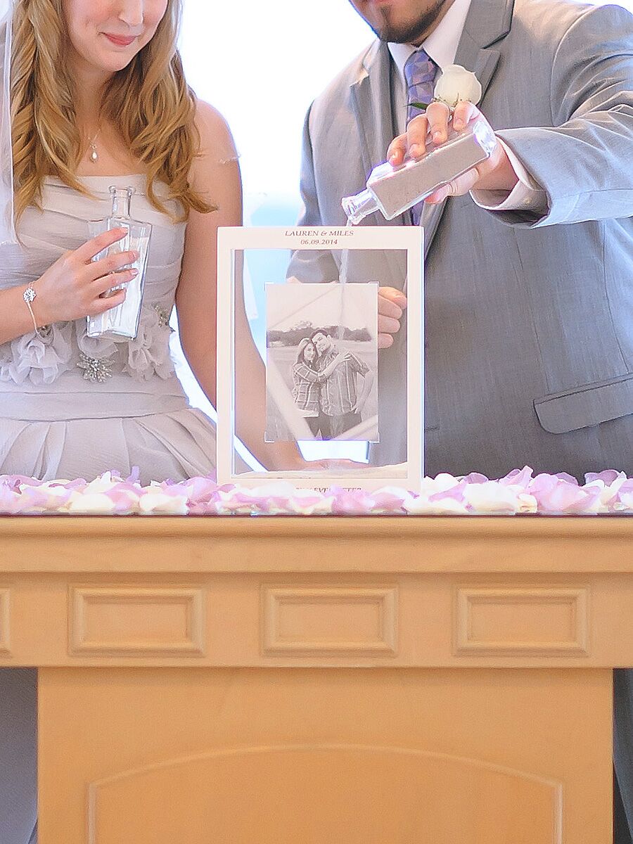 Sand ceremony at a on sale wedding