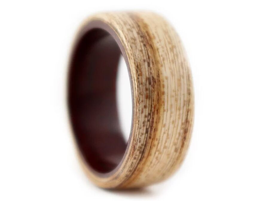 Simples Wood Rings hackberry and rosewood wood wing